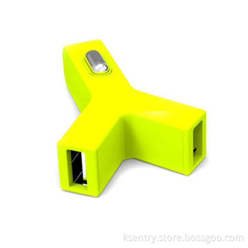 Promotion Gift OEM Manufacturer 5V/2.1A Y-shape Dual USB Car Charger for iPhone5/iPad Accessories
